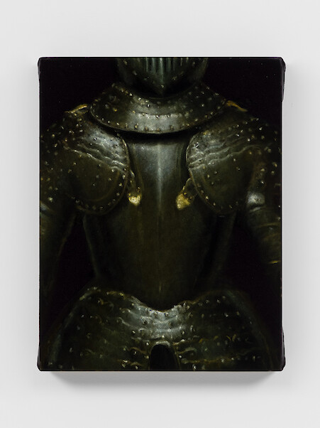 *The tilt 2*, 2021, Oil on velvet, 57.5 x 44.5 x 5 cm