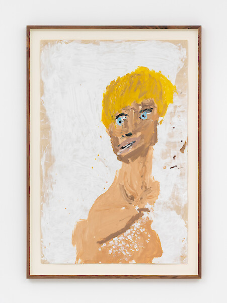 *Robin Wright or A Beautiful Thin Actress*, 2014, from the series 'Blind Transgender With AIDS,' Acrylic on paper, 97.3 x 67.3 x 3.5 cm, framed
