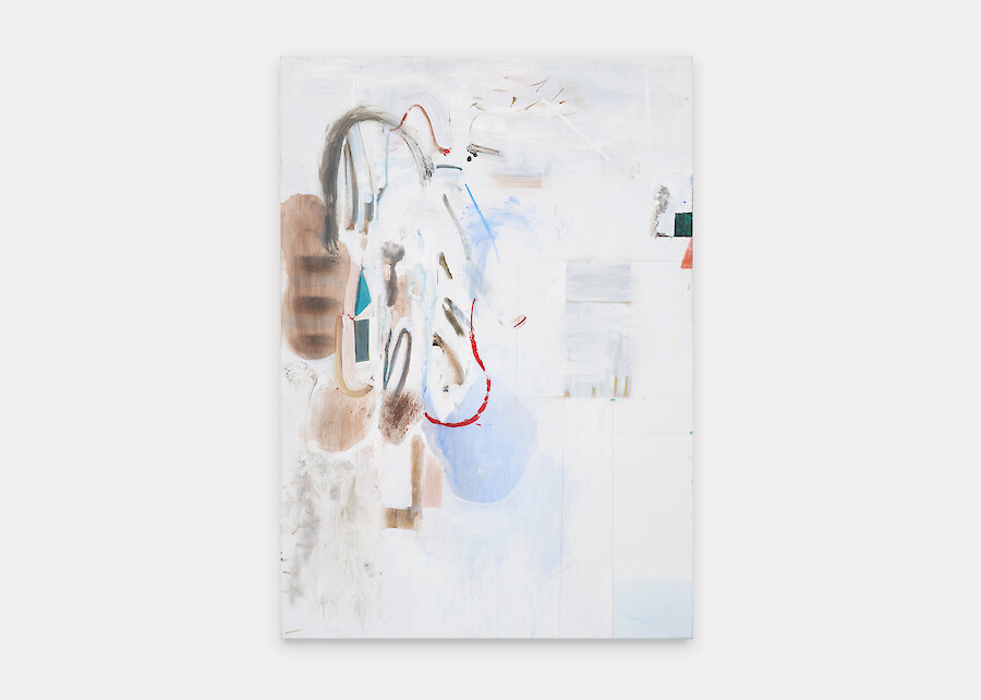 Libasse Ka, *Untitled*, 2023, Oil on canvas, 198 x 140 x 2.5 cm