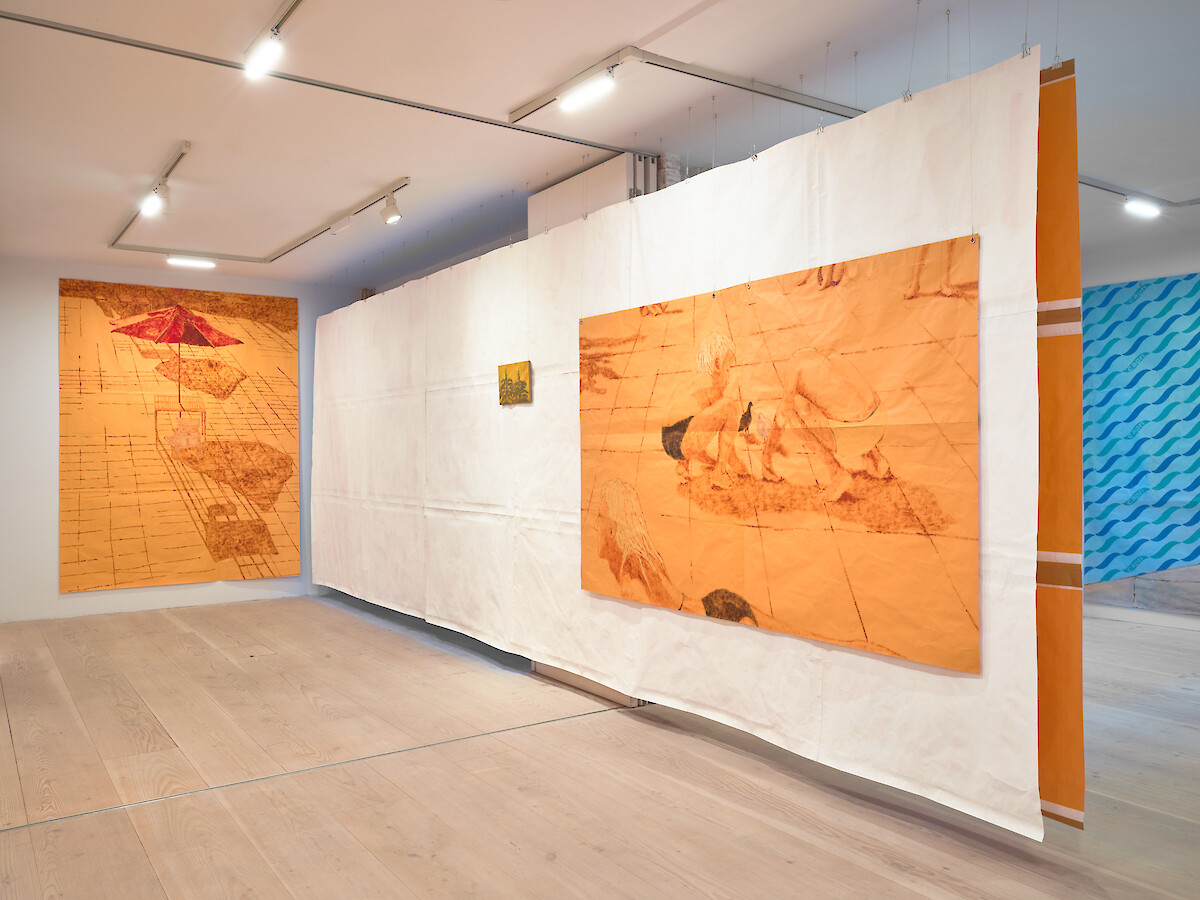 Installation view, Sanctuary and the Shadow of its Walls, Delfina Foundation, London, 2025, artwork