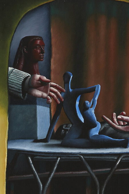 Detail View, *The Phantom*, 2019, Oil on linen, 120 x 110 cm