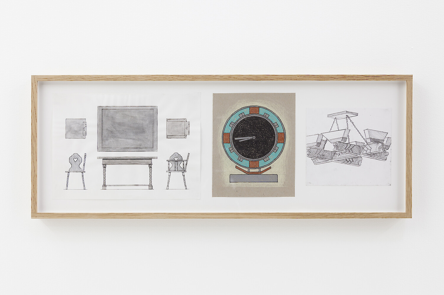 Lucy McKenzie, *Project for Nazi Decor*, 2012, 4 drawings on paper, 76 x 29.5 cm