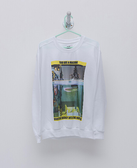 *Korakrit Arunanondchai*, YOU ARE A MACHINE BOOSTING ENERGY INTO THE UNIVERSE, 2016, DTG on cotton, Edition of 25, £90.00