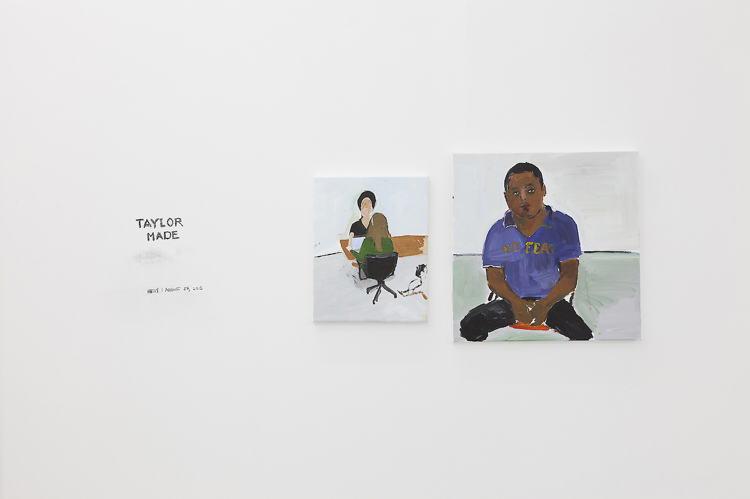 *Untitled*, 2015, Acrylic on canvas, 35 x 28 cm (left), 46 x 46 cm (right)
