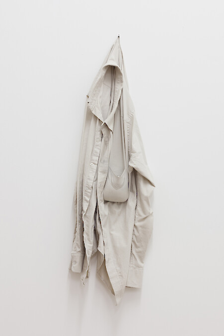 *Untitled*, 2015, Shirt, metal alloy, 80 x 20 x 15 cm