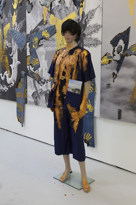 *2557 (Painting with history in a room filled with men with funny names 2)*, 2014, Installation view