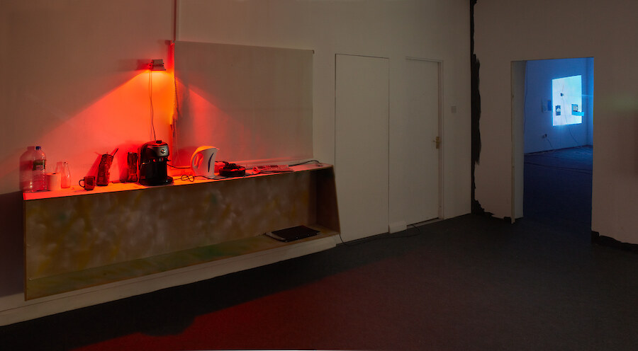 *the omega point just ate his brains...*, 2013, Installation view