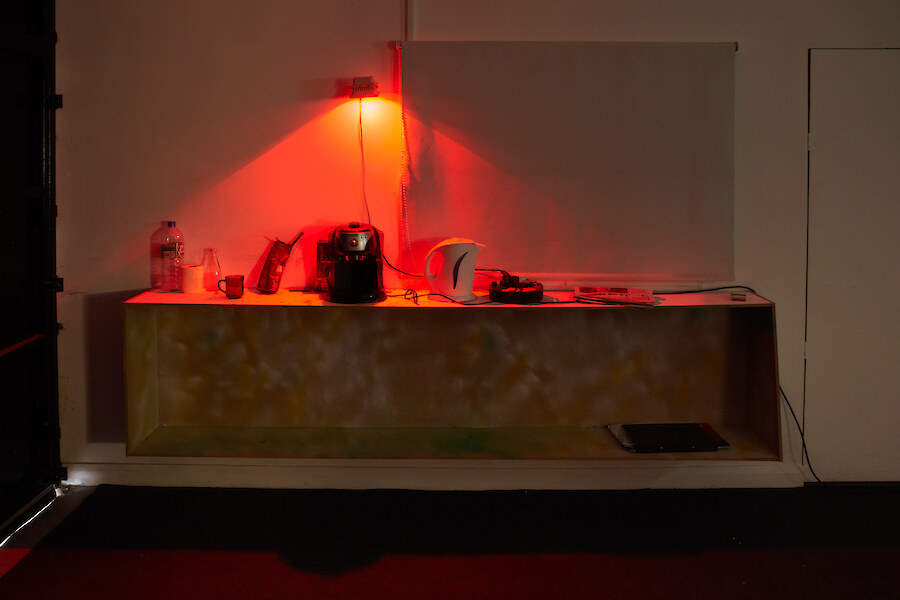 *the omega point just ate his brains...*, 2013, Installation view