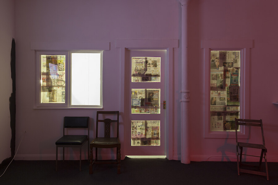 *the omega point just ate his brains...*, 2013, Installation view