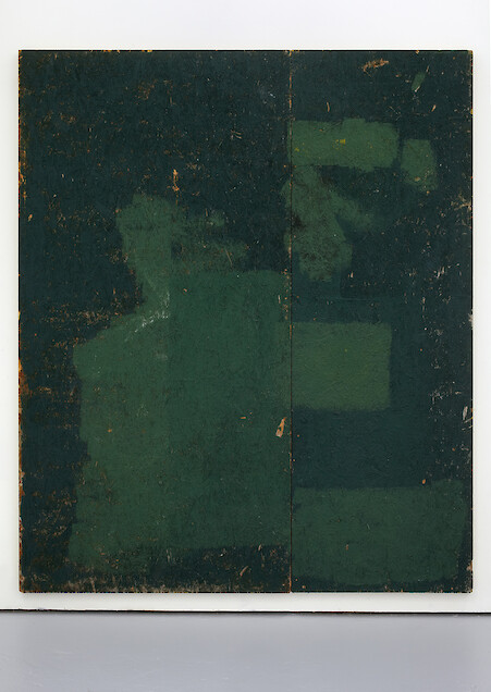 *Untitled*, 2013, Plywood, loft insulation, cardboard, gaffa tape, bulkheads, 244 x 203 cm