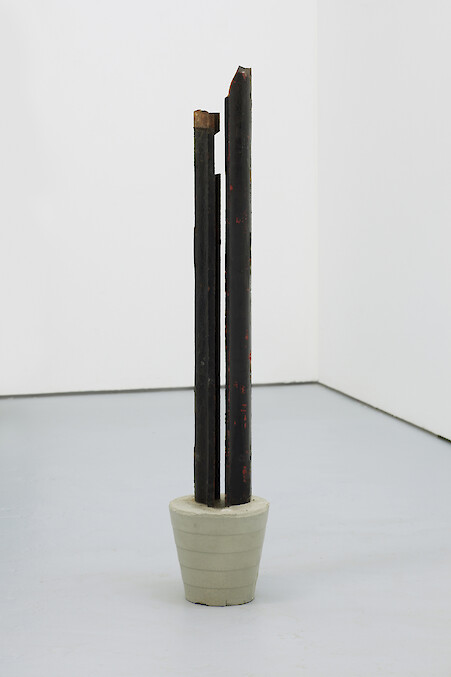 *Identical Strangers (1-10)*, 2013, Rainwater pipes, concrete, Dimensions variable
